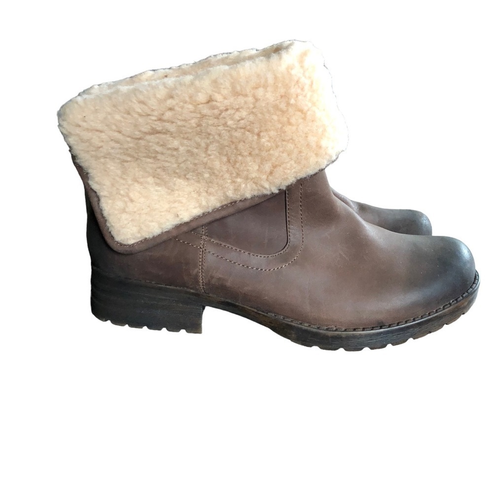 Tara M. Tori Brown Burnished Leather Convertible Fold Over Boot Size 9.5